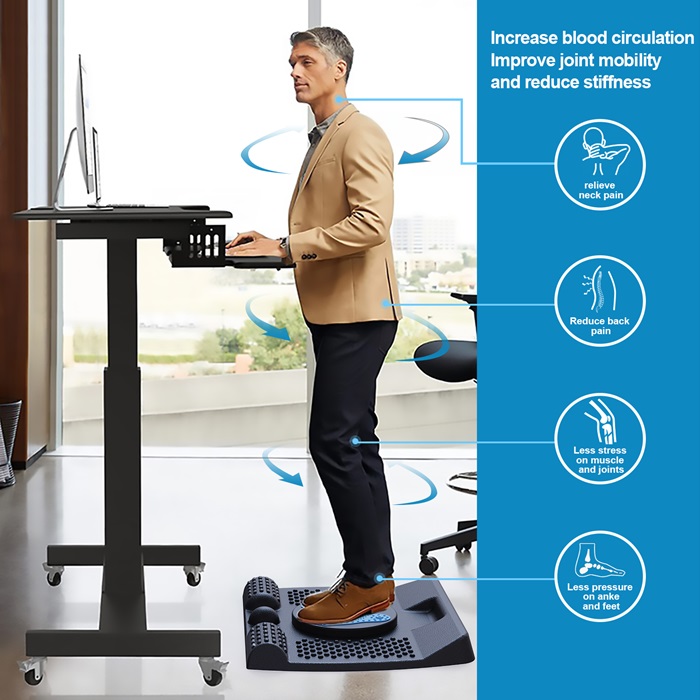 Anti-fatigue mat with twisting disc